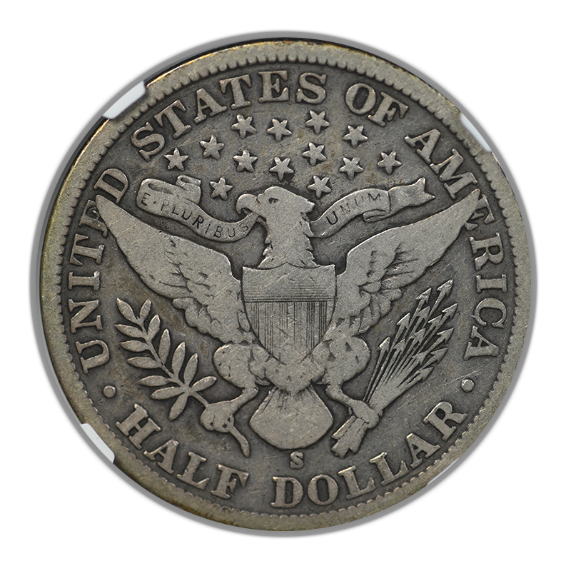 1904-S Barber Half Dollar 50C NGC VG8 Reverse