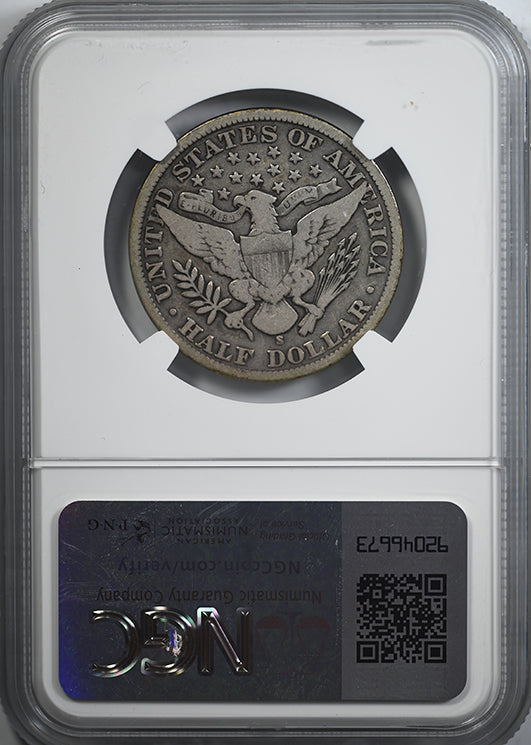 1904-S Barber Half Dollar 50C NGC VG8 Reverse Slab