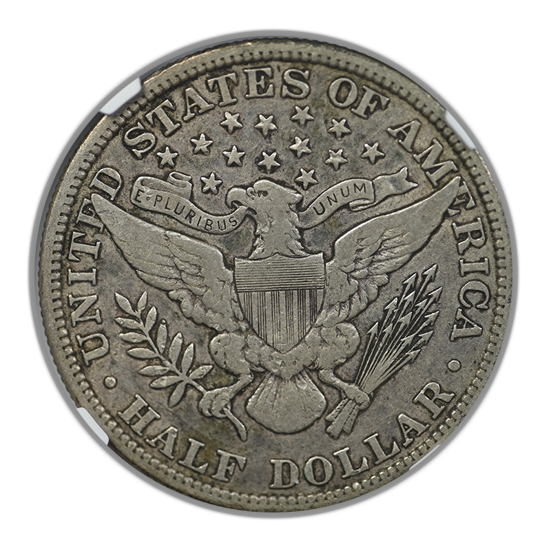 1911 Barber Half Dollar 50C NGC VF20 Reverse