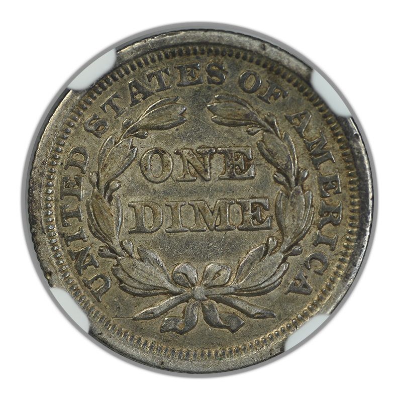 1842 Liberty Seated Dime 10C NGC XF40 Reverse