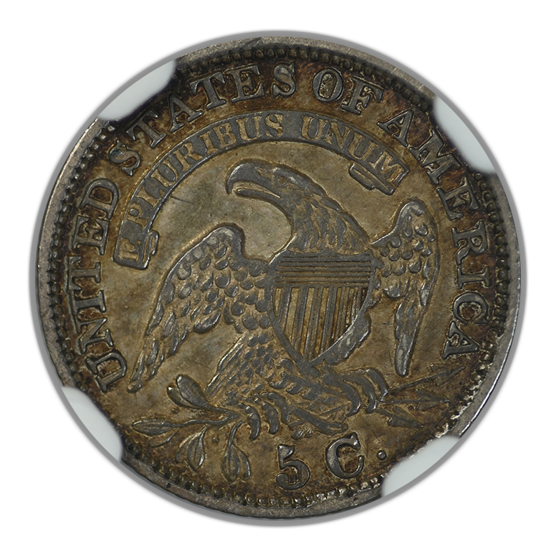 1831 Capped Bust Half Dime H10C NGC AU58 Reverse