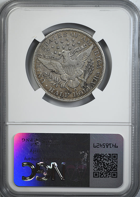 1902-O Barber Half Dollar 50C NGC VF30 Reverse Slab