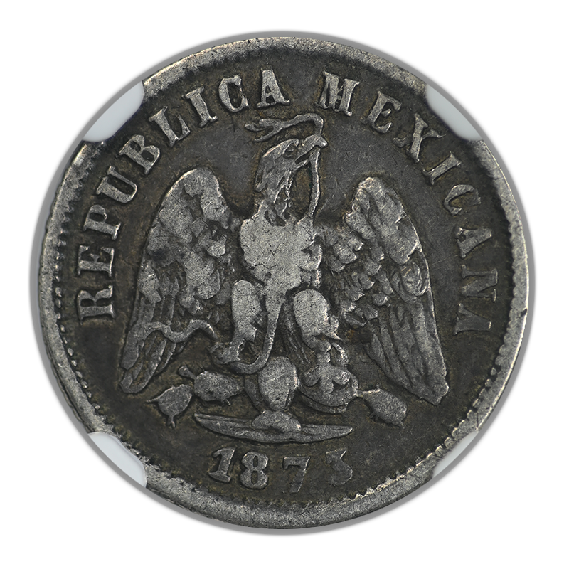1873GA C Mexico 10C Centavos NGC VF30 Obverse