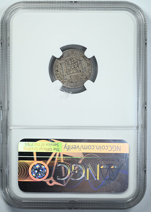 1808MO TH Mexico 1/2R Charles IIII NGC AU50 Reverse Slab