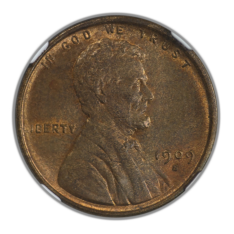 1909-S VDB Lincoln Wheat Cent 1C NGC MS64RB Obverse