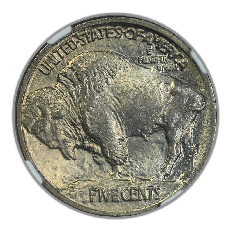 1913 Type 1 Buffalo Nickel 5C NGC MS65 Reverse