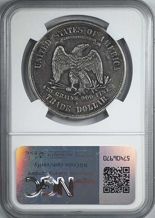 1876-S Trade Dollar T$1 NGC AU53