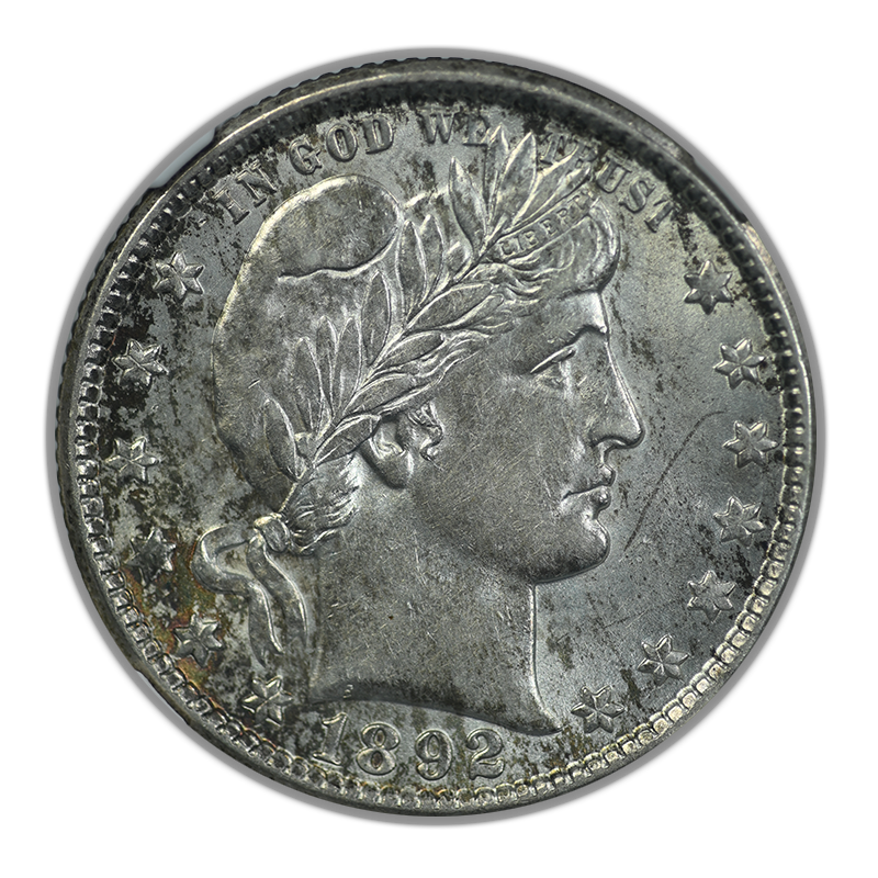 1892-O Barber Quarter 25C NGC AU58 Obverse