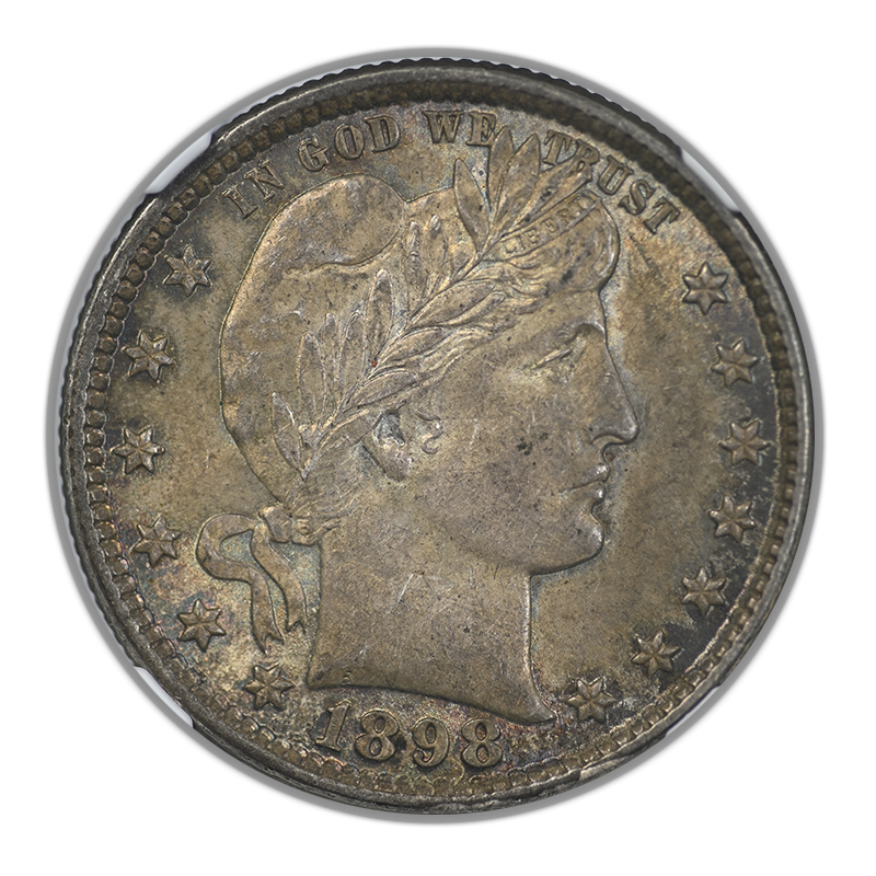 1898 Barber Quarter 25C NGC MS61 Obverse