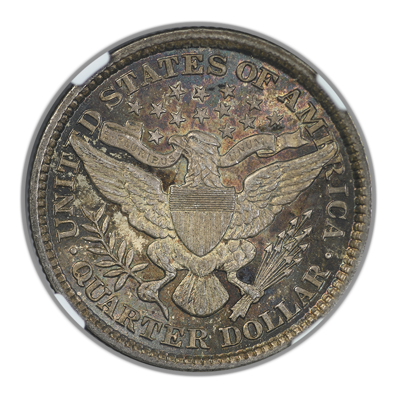 1898 Barber Quarter 25C NGC MS61 Reverse