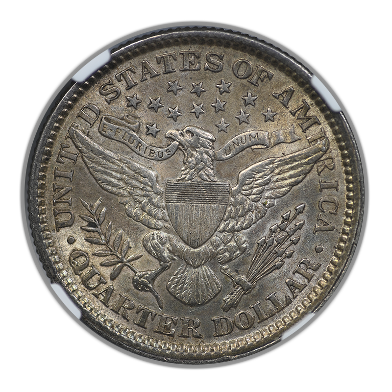 1899 Barber Quarter 25C NGC AU58 Reverse
