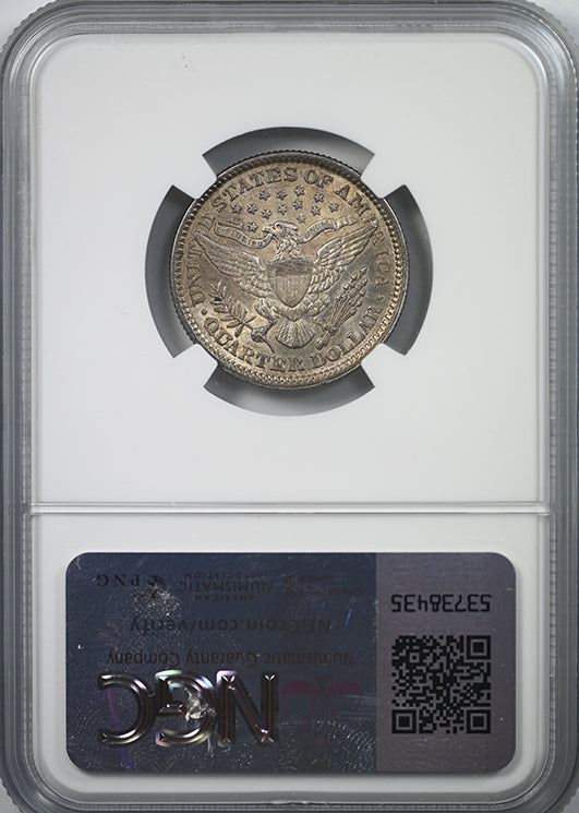 1899 Barber Quarter 25C NGC AU58 Reverse Slab