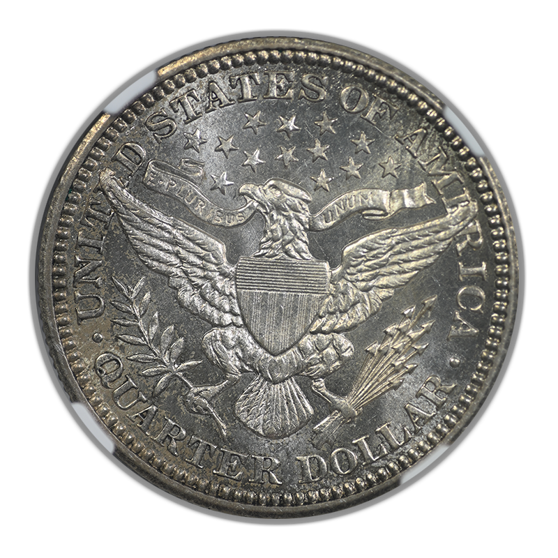 1906 Barber Quarter 25C NGC MS64 Reverse