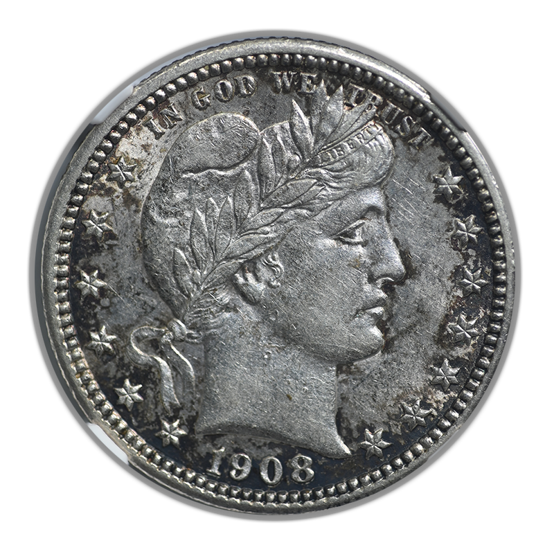 1908-D Barber Quarter 25C NGC AU55 Obverse