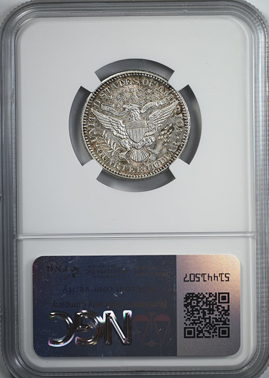 1908-D Barber Quarter 25C NGC AU55 Reverse Slab