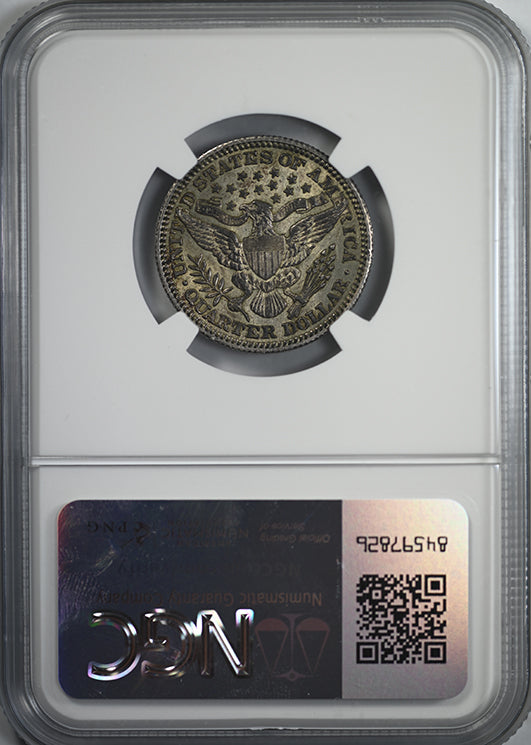 1909 Barber Quarter 25C NGC AU58 Reverse Slab