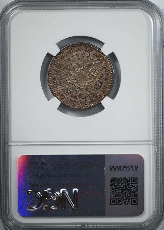 1910-D Barber Quarter 25C NGC AU58 Reverse Slab