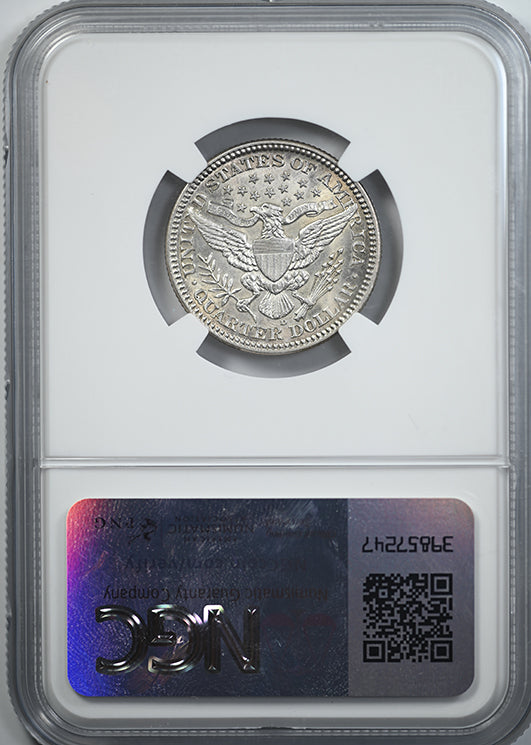 1916-D Barber Quarter 25C NGC AU58 Reverse Slab