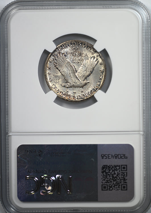 1928-S Standing Liberty Quarter 25C NGC MS65 Reverse Slab