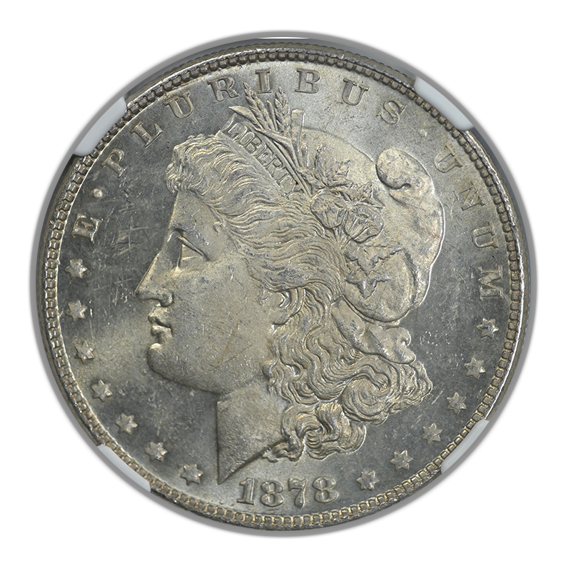 1878 7TF Reverse of 78 Morgan Dollar $1 NGC MS62 Obverse