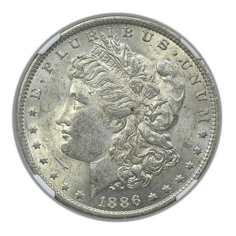 1886-O Morgan Dollar $1 NGC AU58 Obverse
