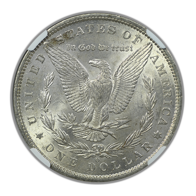 1886-O Morgan Dollar $1 NGC AU58 Reverse