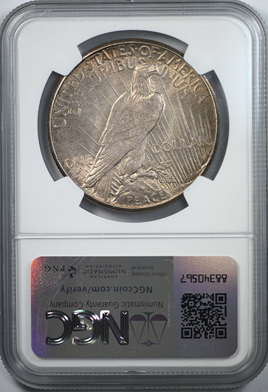1927 Peace Dollar $1 NGC MS62 Reverse Slab