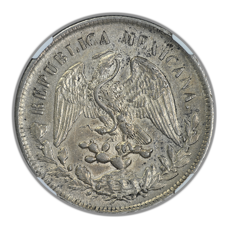 1902ZS FZ Mexico Peso NGC AU58 Reverse