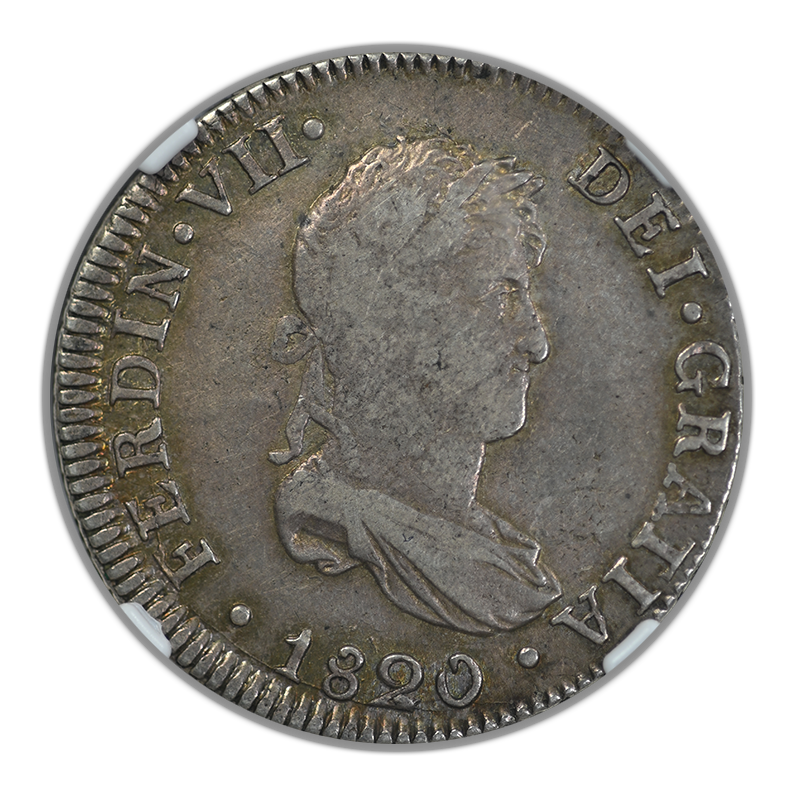 1820Lima JP Peru 2 Reales 2R NGC XF45 Obverse