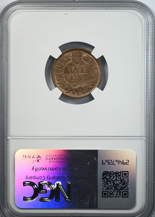 1908-S Indian Head Cent 1C NGC MS63BN Reverse Slab
