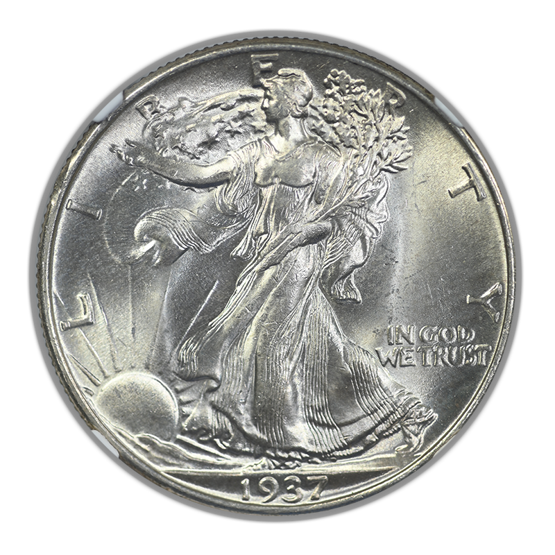 1937 Walking Liberty Half Dollar 50C NGC MS65 Obverse