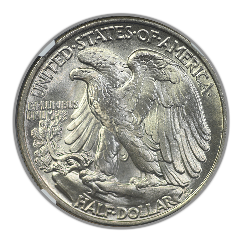 1937 Walking Liberty Half Dollar 50C NGC MS65 Reverse