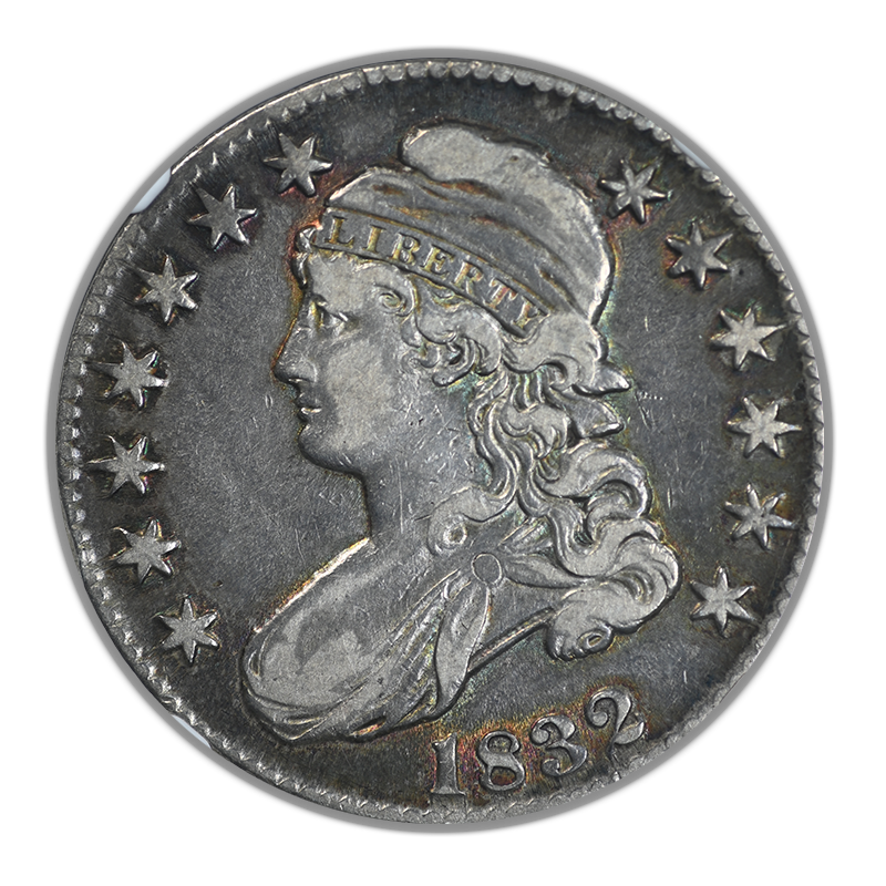 1832 Capped Bust Half Dollar 50C NGC VF35 - NICE COLOR! Obverse