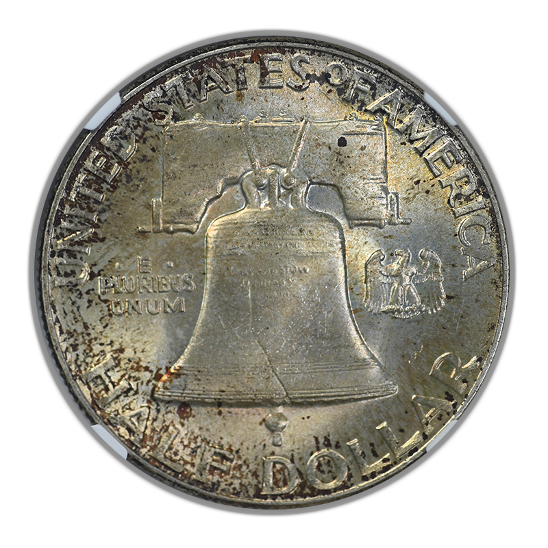 1946 Franklin Half Dollar 50C NGC MS65FBL Reverse