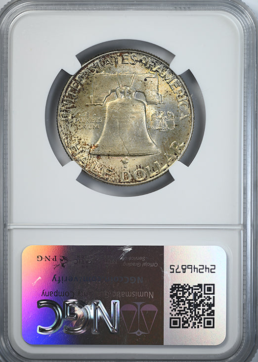 1946 Franklin Half Dollar 50C NGC MS65FBL Reverse Slab