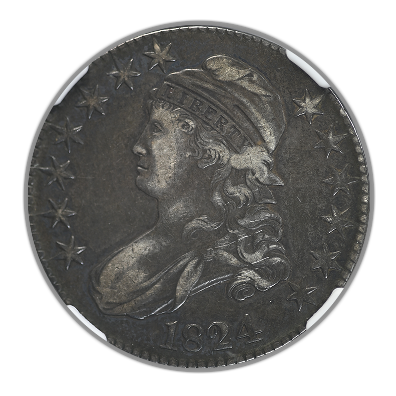 1824 Capped Bust Half Dollar 50C NGC VF35 Obverse