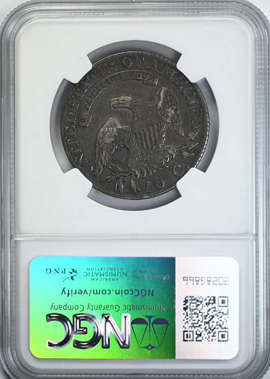 1824 Capped Bust Half Dollar 50C NGC VF35 Reverse Slab