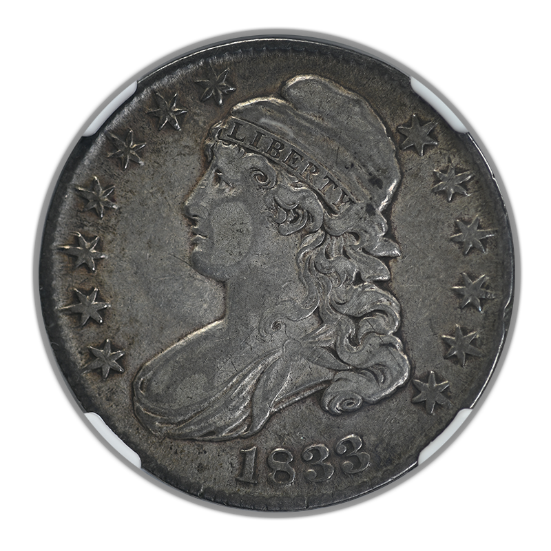 1833 Capped Bust Half Dollar 50C NGC XF40 Obverse