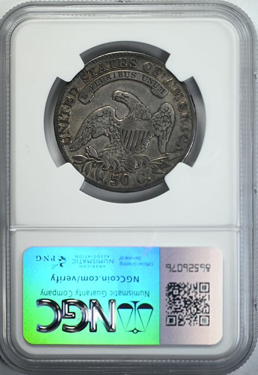 1833 Capped Bust Half Dollar 50C NGC XF40 Reverse Slab
