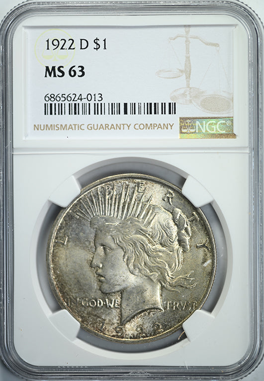 約2673g鑑定機関1922 アメリカ ピースダラー 1ドル PCGS MS63 - その他