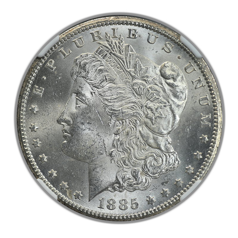 1885-CC Morgan Dollar $1 NGC MS62 Obverse