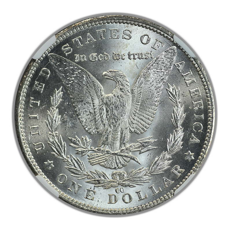 1885-CC Morgan Dollar $1 NGC MS62 Reverse