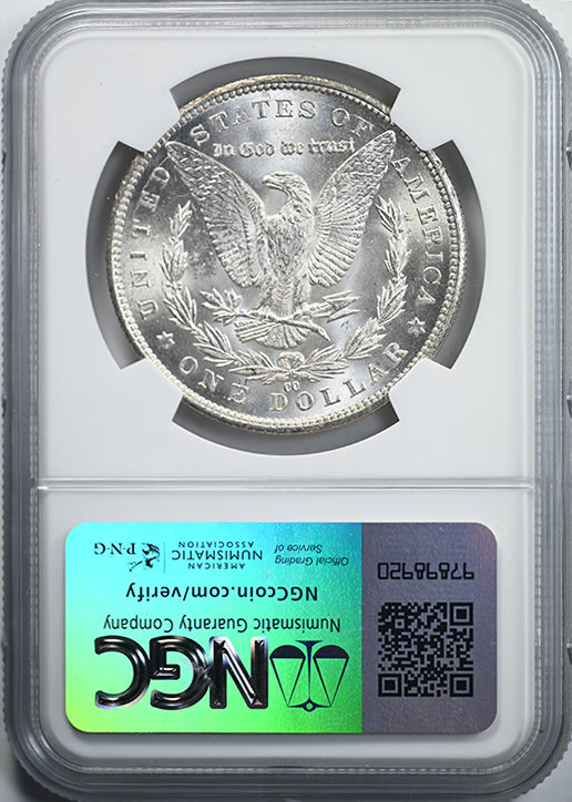 1885-CC Morgan Dollar $1 NGC MS62 Reverse Slab