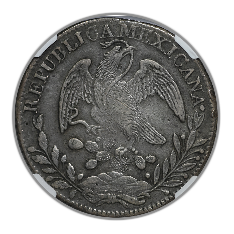 1835ZS OM Mexico 8R Reales NGC VF35 Reverse