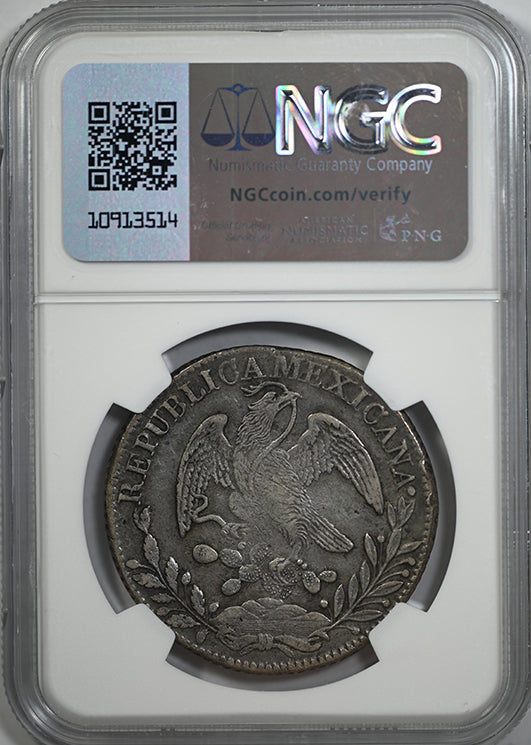 1835ZS OM Mexico 8R Reales NGC VF35 Reverse Slab