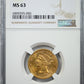 1903 Liberty Head Gold Half Eagle $5 NGC MS63 Obverse Slab