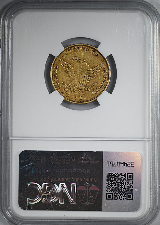 1834 Classic Head Gold Half Eagle $5 NGC XF45 CAC - Plain 4