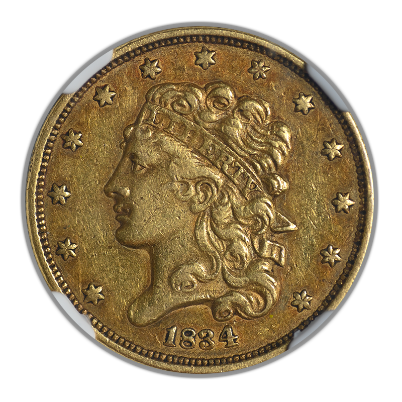 1834 Classic Head Gold Half Eagle $5 NGC XF45 CAC - Plain 4