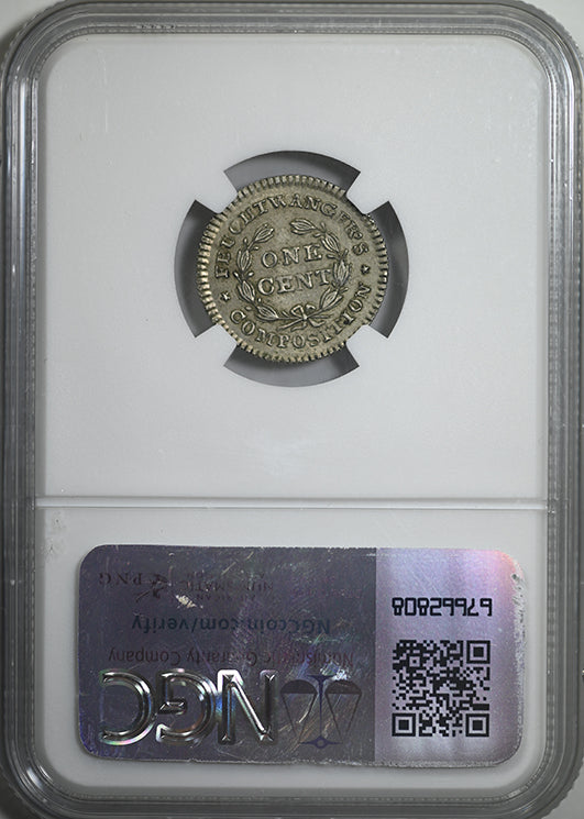 1837 New York Feuchtwangers Composition 1 Cent 1C NGC AU58 HT-268(6I)
