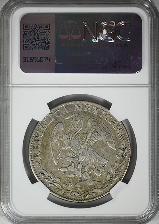1833 GO MJ Mexico 8R Reales Single Dot After Date NGC VF35